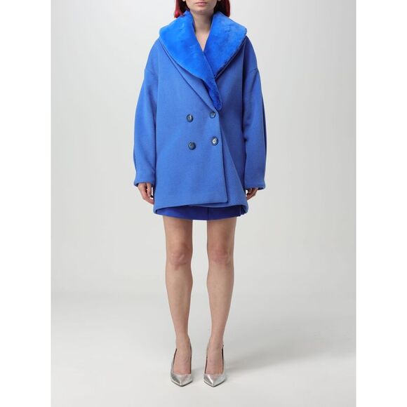 Hanita Coat Woman Gnawed Blue - Picture 1 of 1